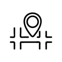 vecteur d'icône de pointeur de marqueur. illustration de symbole de contour isolé