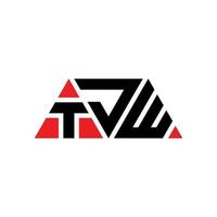 création de logo de lettre triangle tjw avec forme de triangle. monogramme de conception de logo triangle tjw. modèle de logo vectoriel triangle tjw avec couleur rouge. logo triangulaire tjw logo simple, élégant et luxueux. tjw