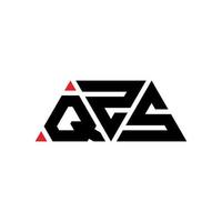 création de logo de lettre triangle qzs avec forme de triangle. monogramme de conception de logo triangle qzs. modèle de logo vectoriel triangle qzs avec couleur rouge. logo triangulaire qzs logo simple, élégant et luxueux. qzs