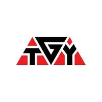 création de logo de lettre triangle tgy avec forme de triangle. monogramme de conception de logo triangle tgy. modèle de logo vectoriel triangle tgy avec couleur rouge. logo triangulaire tgy logo simple, élégant et luxueux. tgy