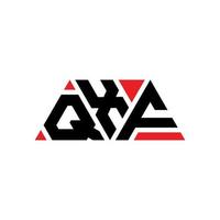 création de logo de lettre triangle qxf avec forme de triangle. monogramme de conception de logo triangle qxf. modèle de logo vectoriel triangle qxf avec couleur rouge. logo triangulaire qxf logo simple, élégant et luxueux. qxf