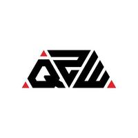 création de logo de lettre triangle qzw avec forme de triangle. monogramme de conception de logo triangle qzw. modèle de logo vectoriel triangle qzw avec couleur rouge. qzw logo triangulaire logo simple, élégant et luxueux. qzw