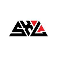 création de logo de lettre triangle sxl avec forme de triangle. monogramme de conception de logo triangle sxl. modèle de logo vectoriel triangle sxl avec couleur rouge. logo triangulaire sxl logo simple, élégant et luxueux. sxl