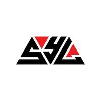 création de logo de lettre triangle syl avec forme de triangle. monogramme de conception de logo triangle syl. modèle de logo vectoriel triangle syl avec couleur rouge. syl logo triangulaire logo simple, élégant et luxueux. syl