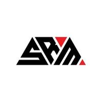 création de logo de lettre triangle srm avec forme de triangle. monogramme de conception de logo triangle srm. modèle de logo vectoriel triangle srm avec couleur rouge. logo triangulaire srm logo simple, élégant et luxueux. msr