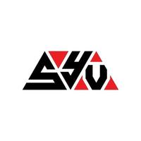 création de logo de lettre triangle sv avec forme de triangle. monogramme de conception de logo triangle syv. modèle de logo vectoriel triangle syv avec couleur rouge. logo triangulaire syv logo simple, élégant et luxueux. syv