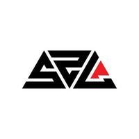 création de logo de lettre triangle szl avec forme de triangle. monogramme de conception de logo triangle szl. modèle de logo vectoriel triangle szl avec couleur rouge. logo triangulaire szl logo simple, élégant et luxueux. szl