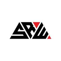 création de logo de lettre triangle srw avec forme de triangle. monogramme de conception de logo triangle srw. modèle de logo vectoriel triangle srw avec couleur rouge. logo triangulaire srw logo simple, élégant et luxueux. srw