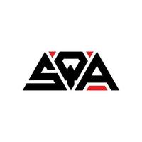 création de logo de lettre triangle sqa avec forme de triangle. monogramme de conception de logo triangle sqa. modèle de logo vectoriel triangle sqa avec couleur rouge. logo triangulaire sqa logo simple, élégant et luxueux. carré