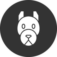 icône inversée de glyphe de chien vecteur