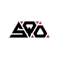 création de logo de lettre triangle sqo avec forme de triangle. monogramme de conception de logo triangle sqo. modèle de logo vectoriel triangle sqo avec couleur rouge. logo triangulaire sqo logo simple, élégant et luxueux. sqo