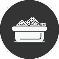 icône inversée de glyphe de nachos vecteur