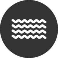 icône inversée de glyphe d'eau de mer vecteur