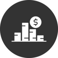 icône inversée de glyphe d'analyse vecteur