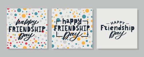 illustration vectorielle de la journée de l'amitié avec texte et éléments pour célébrer la journée de l'amitié 2022 vecteur