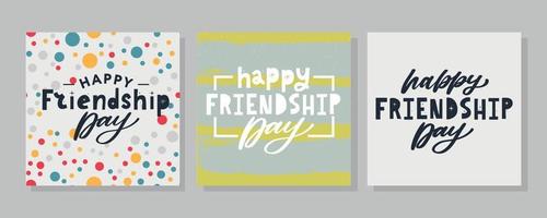 illustration vectorielle de la journée de l'amitié avec texte et éléments pour célébrer la journée de l'amitié 2022 vecteur