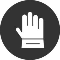 icône inversée de glyphe de gant vecteur