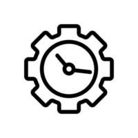 temps de mettre en place le vecteur d'icône. illustration de symbole de contour isolé