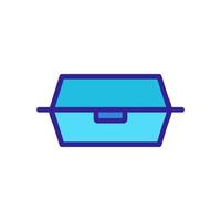 vecteur d'icône de boîte à lunch. illustration de symbole de contour isolé