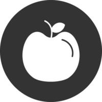 icône inversée de glyphe de pomme vecteur