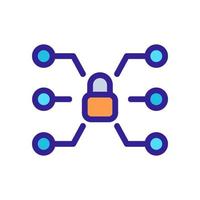 vecteur d'icône de verrouillage multifonctionnel. illustration de symbole de contour isolé