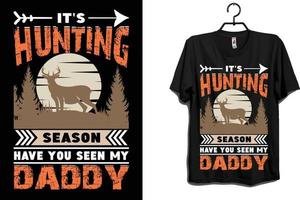 c'est la conception de t-shirt de saison de chasse vecteur