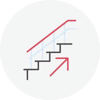 ligne d'escalier remplie de deux couleurs vecteur