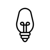vecteur d'icône d'ampoule. illustration de symbole de contour isolé