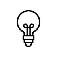 vecteur d'icône d'ampoule. illustration de symbole de contour isolé