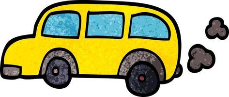 dessin animé doodle autobus scolaire vecteur