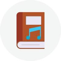 icône remplie de livre de musique vecteur