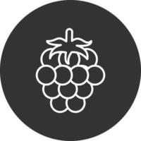 icône inversée de ligne de framboise vecteur