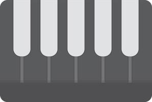 piano plat niveaux de gris vecteur