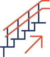 icône de couleur d'escalier vecteur