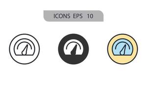 icônes de performance symboles éléments vectoriels pour le web infographique vecteur