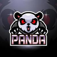 conception de mascotte de logo esport panda vecteur