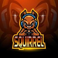 création de mascotte de logo esport écureuil vecteur