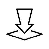vecteur d'icône de pointeur de marqueur. illustration de symbole de contour isolé