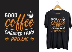 conception de t-shirt de typographie de café, conception d'artisanat svg de citations de café vecteur