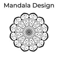 fond orné de mandala noir et blanc pour invitation de mariage, couverture de livre. fond islamique arabesque vecteur