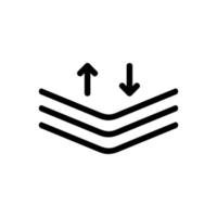 couches de vecteur d'icône. illustration de symbole de contour isolé