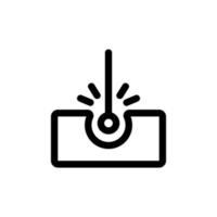 vecteur d'icône de découpe de soudage au laser. illustration de symbole de contour isolé