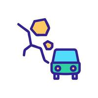 vecteur d'icône de glissement de terrain. illustration de symbole de contour isolé