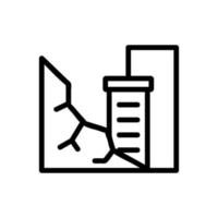 vecteur d'icône de glissement de terrain. illustration de symbole de contour isolé