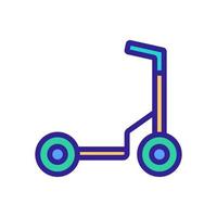 kick scooter véhicule électrique icône vecteur contour illustration