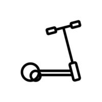 coup de pied scooter véhicule icône vecteur contour illustration