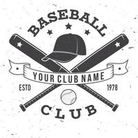 insigne du club de baseball. illustration vectorielle. concept de chemise ou de logo, d'impression, de timbre ou de tee-shirt. vecteur