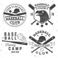 insigne du club de baseball. illustration vectorielle. concept de chemise ou de logo, d'impression, de timbre ou de tee-shirt. vecteur