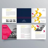 modèle de brochure à trois volets design géométrique minimaliste pour les entreprises et les entreprises. modèle de vecteur de brochure de concept créatif.