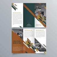 modèle de brochure à trois volets design géométrique minimaliste pour les entreprises et les entreprises. modèle de vecteur de brochure de concept créatif.